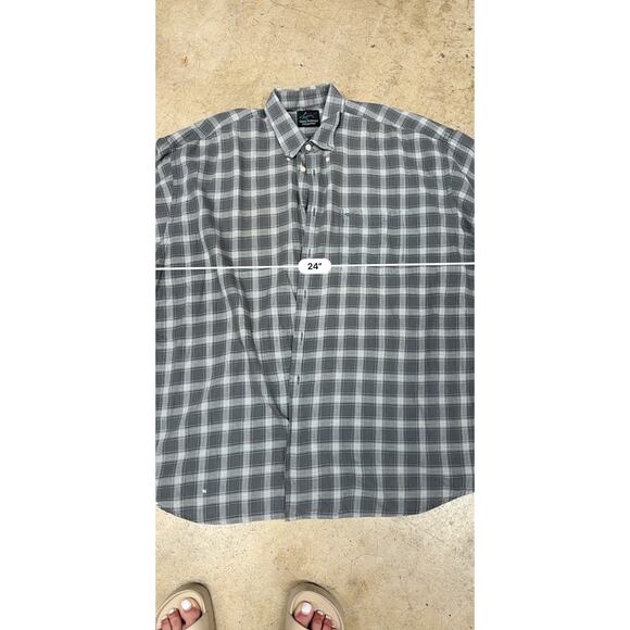 Greg Norman Collection Mens Y2K Plaid Button Down Gray XL - Late 90s Early 00s - Picture 4 of 6